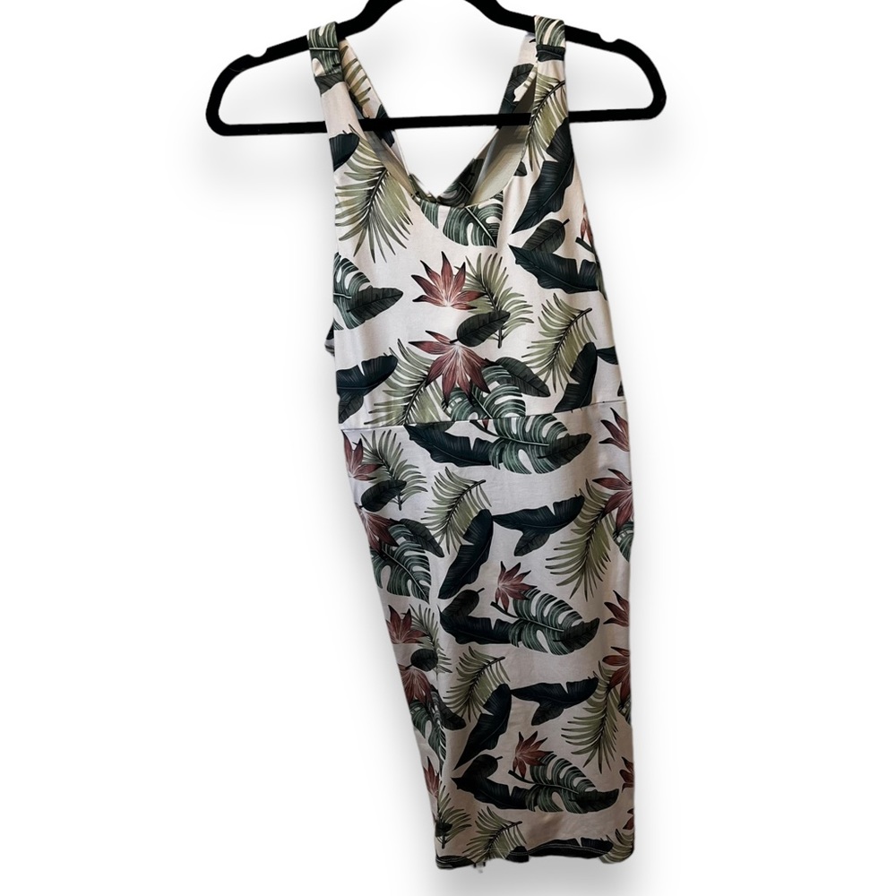 Freedom Trail x Kyodan Floral Tropical Lined Racerback Cross Back Dress XL